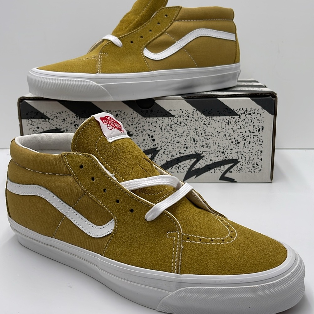 Vans Men’s Mustard High-Top 0g Sk8-Mid Lx
Suede/Canvas Tobacco/White
VN0A4BVCN2X - Picture 15 of 16